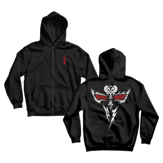 Black Thunder Zip Hoodie